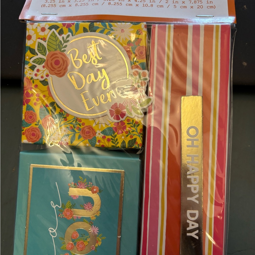 Colorful Floral and Striped Notebooks Set